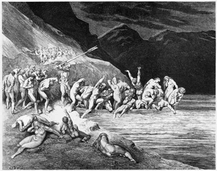 Charon, illustration de la Divine Comédie (Enfer) de Dante Alighieri (1265-1321), Paris, publiée en 1885